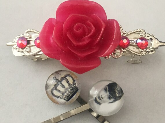 Handmade Audrey Hepburn Hair Accessories for Her, Bath and Beauty, Flower Bobby Pins, Hair Clips