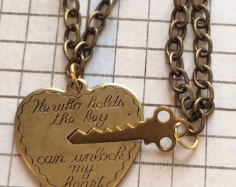 Jewelry, Necklaces, Charm Necklaces, Key To My Heart Necklace, Mother Daughter Necklace, Boyfriend Girlfriend Necklace, Lock Key Necklace