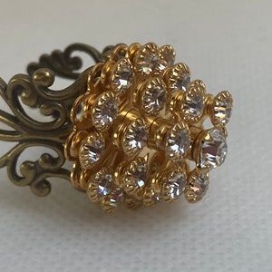 Handmade Rare Vintage Swarovski Statement Ring for Women