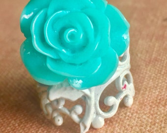 Fatto a mano, regolabile, anello cabina rosa blu per le donne