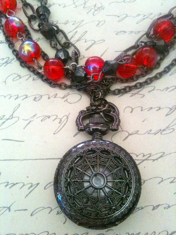 Handmade Multi-Strand Pocket Watch Necklace