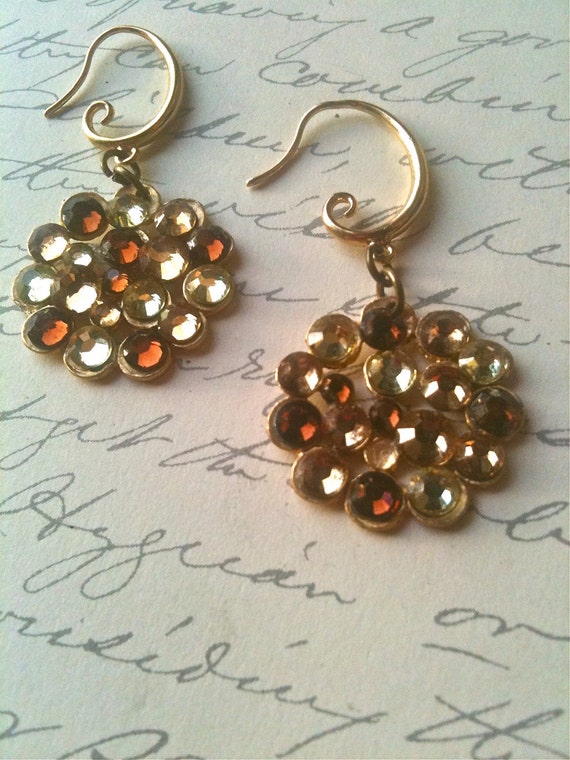 Crystal Earrings, Vintage Style Earrings, Swarovski Crystal Earrings, Circle Earrings, Earrings for Women, Jewelry, Earrings