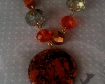 Handmade Beaded Pendant Necklace for Woman