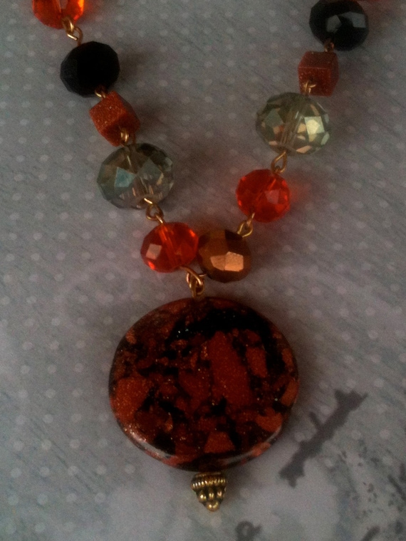 Handmade Beaded Pendant Necklace for Woman