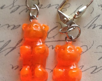 Handmade Gummy Bear Earrings for Girls