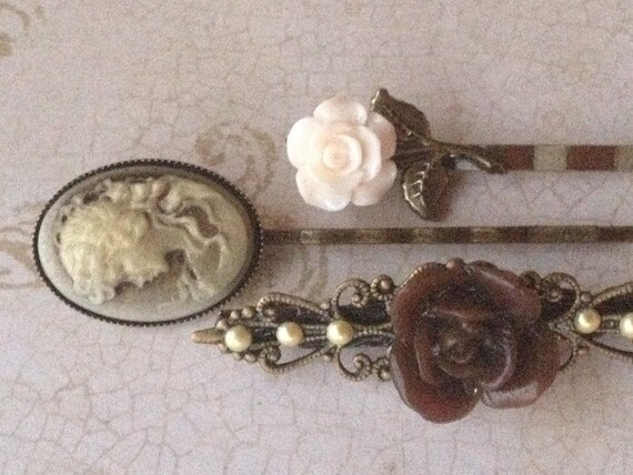 Vintage Bobby Pins, Flower Hair Clips, Bobby Pins, Hair Pins, Hair Clips, Hair Barrettes