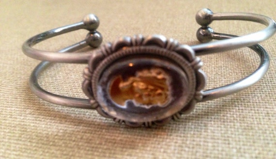 Jewelry, Bracelet, Adjustable Bracelet, Cameo Bracelet, Bangle Bracelet, Black & White, Bird Bracelet, Antique Jewelry, Vintage Inspired