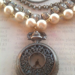 Steampunk Vintage Pocketwatch Necklace for Women