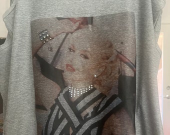 Handmade Gwen Stefani T-Shirt for Women with Authentic Swarovski Crystals