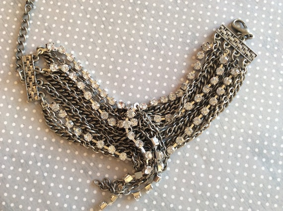 Handmade Rhinestone Multi Chain Bracelet for Women