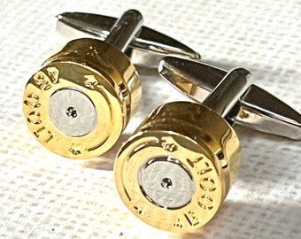 Handmade Bullet Cuff Links with Top that Screws Off for Men