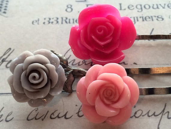 Bobby Pins, Hair Accessories, Flower Bobby Pins, Hair Pins