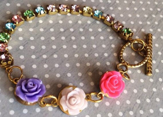 Handmade Swarovski Crystal Chain Bracelet for Girls