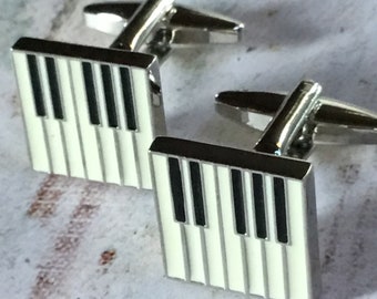 Handmade Piano Cuff Links for Men