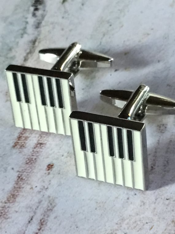 Handmade Piano Cuff Links for Men