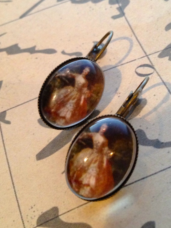 Jewelry Earrings, Earrings For Women, Resin Earrings, Cameo Earring, Lady Cameo, Cabochon Earrings