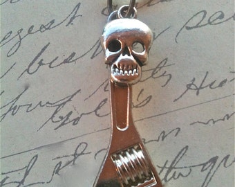 Handmade Skull Wrench Necklace for Men