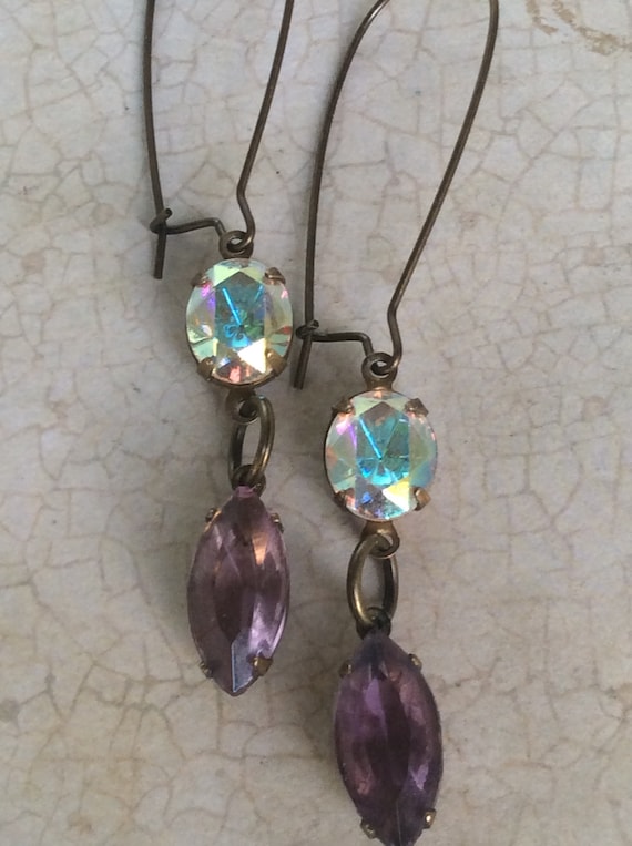 Handmade Dangle and Drop Art Deco Earrings