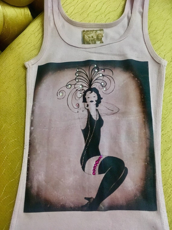 Clothing, Women's T-Shirt, Tops and Tees, Tank Top for Women, Showgirl T-Shirt, Women's Shirt, Women's Madonna Shirt, Custom Shirt