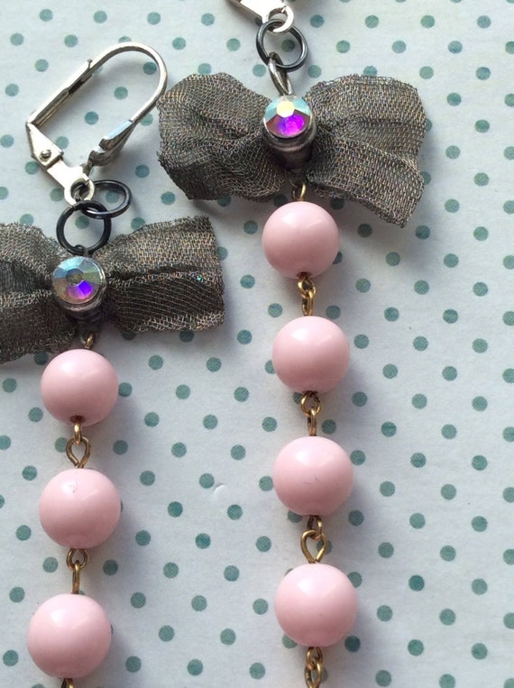 Pink Pearl Dangle and Drop Earrings