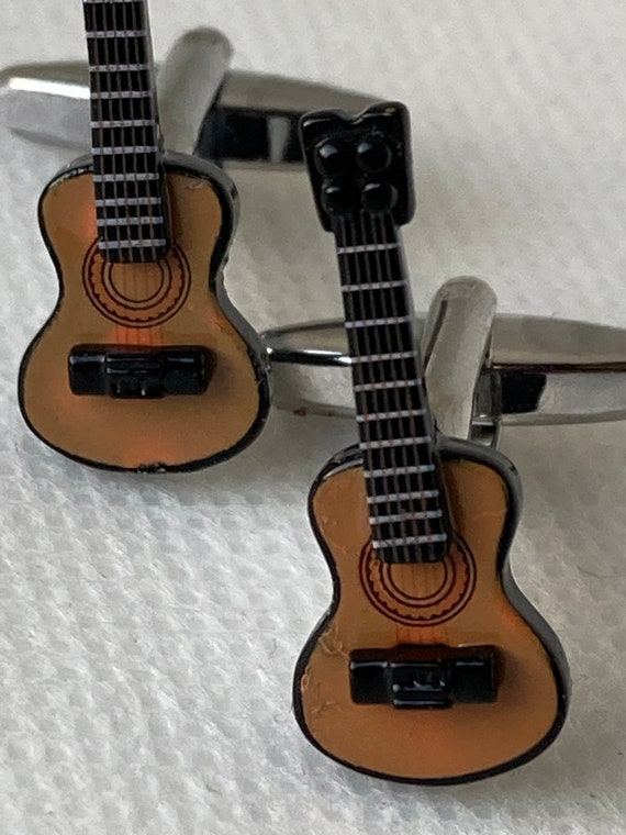 Handmade Guitar Cufflinks, Gifts for Men, Suit and Tie Accessories