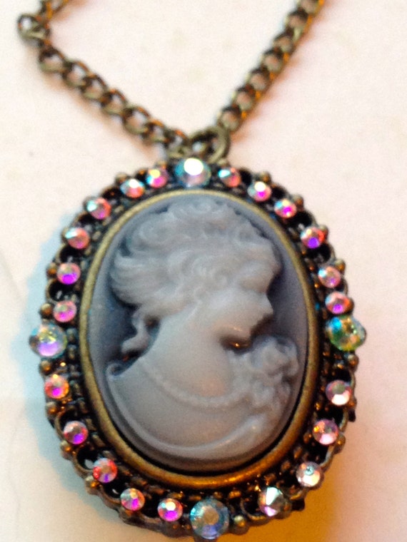 Jewelry, Necklace, Locket, Pocketwatch, Victorian Necklace, Steampunk, Cameo Necklace, Antique Jewelry, Vintage Necklace, Necklace for Women