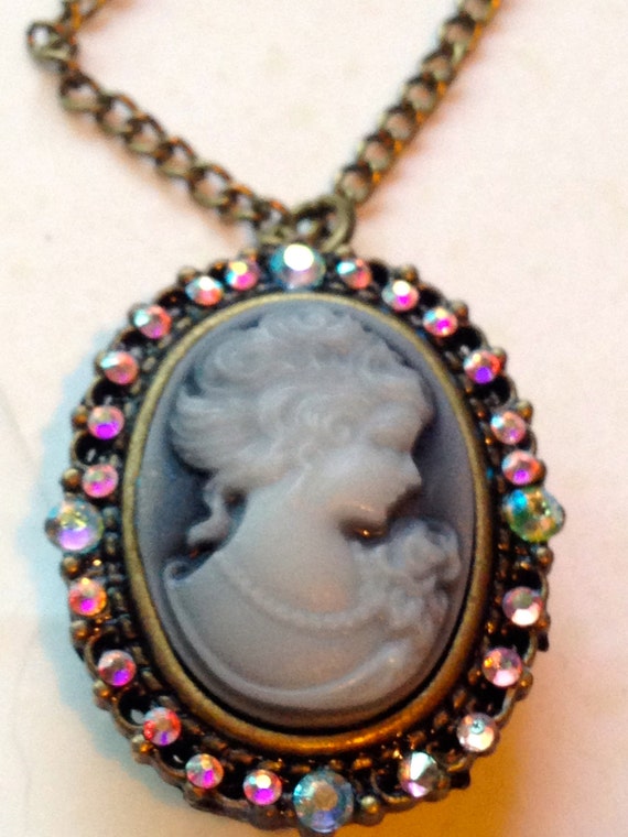 Jewelry, Necklace, Locket, Pocketwatch, Victorian Necklace, Steampunk, Cameo Necklace, Antique Jewelry, Vintage Necklace, Necklace for Women