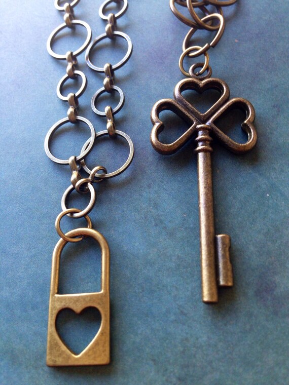 Jewelry, Necklace for Women, Key Necklace, Locket Necklace, Charm Necklace, Mother Daughter Necklace, Boyfriend Girlfriend Necklace