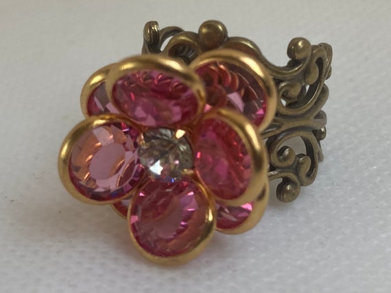 Handmade Rare Vintage Swarovski Statement Ring for Women