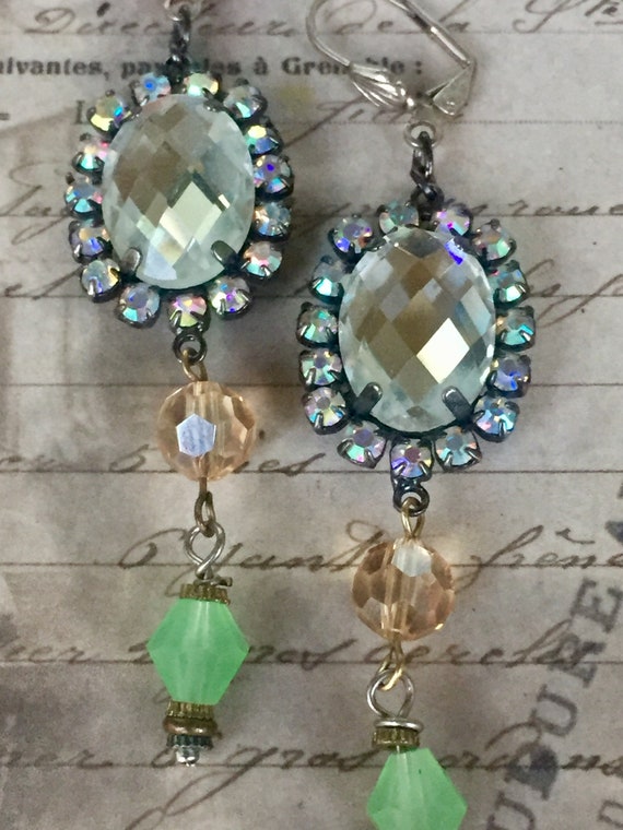 Handmade Dangle and Drop Swarovski Earrings for Women