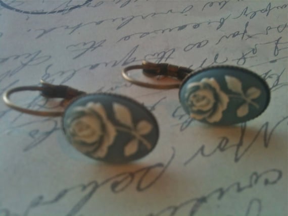 Handmade Vintage Cameo Earrings for Women