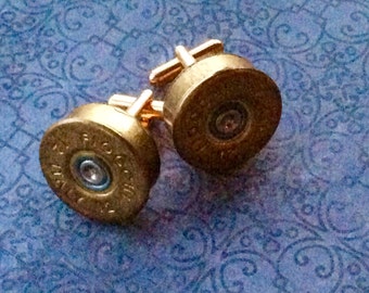 Handmade Shotgun Cuff Links 12 gauge Bullet Steampunk Cuffl Links