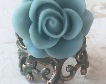 Fatto a mano, regolabile, anello cabina rosa blu per le donne
