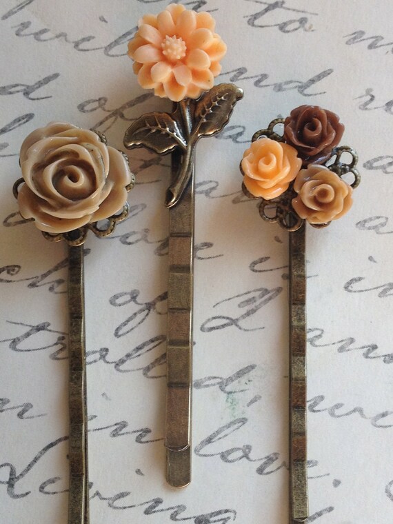Bobby Pins, Hair Pins, Hair Clips, Hair Barrettes, Flower Hair Clips