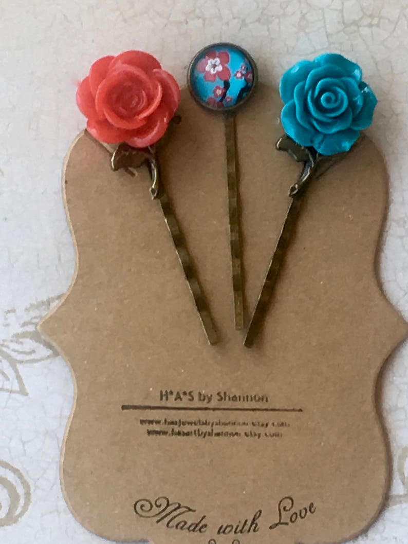 Bobby Pins Hair Accessories Flower Bobby Pins Hair Pins Etsy