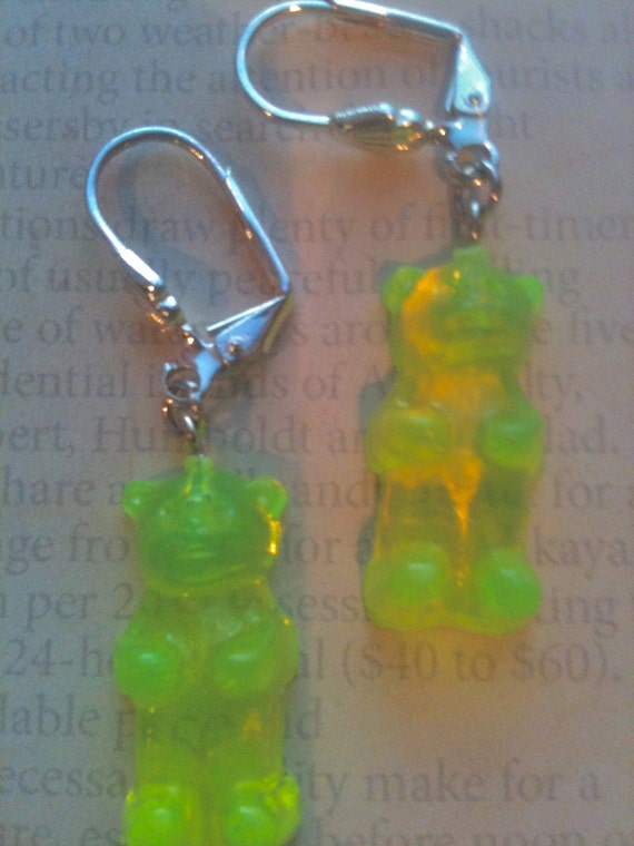 Handmade Girls Vintage Gummy Bear Earrings