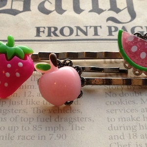 Fruit Hair Pins for Girls, Hair Accessories for Women, Trending Barrettes and Clips
