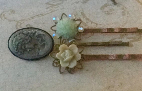 Bobby Pins, Hair Accessories, Flower Bobby Pins, Hair Pins, Flower Hair Pins, Rose Bobby Pin