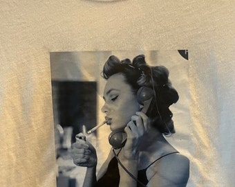 Handmade Scarlett Johansson T-Shirt for Women with Authentic Swarovski Crystals