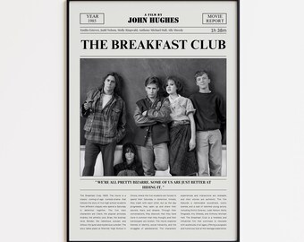The Frühstücksclub Film Poster, Emilio Estevez, Retro Zeitung Film Druck, Benutzerdefinierte Film Wandkunst
