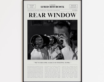 Heckscheibe Filmposter, James Stewart, Retro Zeitung Filmdruck, Benutzerdefinierte Film Wandkunst