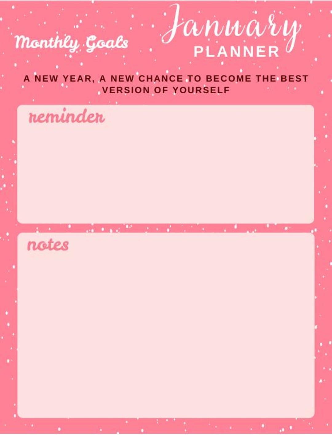 1 Year Goal Planner Printable | Self Improvement Planner PDF | Goal ...