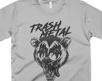 Funny Possum T Shirt Vintage Heavy Metal Music Graphic Tee Party Novelty Concert Shirts Mens Women Animal Shirts Punk Rock Tees