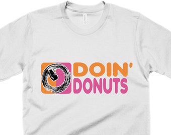 Doin Donuts Shirt Racing Drift Car Shirt Mechanic Gifts for Car Enthusiast Funny Car Lover Tee Shirt