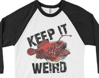 Keep it Weird T-Shirt Anglerfish Shirt Weird Creature Under the Sea Shirt Mens Fish Shirt Strange Graphic Tee