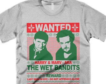 The Wet Bandits T-Shirt Funny Home Alone Movie Shirt Harry and Marv Shirt Home Alone Ugly Christmas Tshirt Men Women Gift