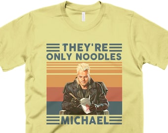 They're Only Noodles Michael T-Shirt Halloween Shirt Horror Movie Mens Vintage 80s Tee