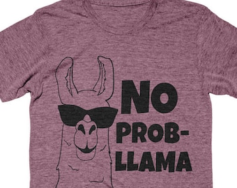 No Probllama Graphic T-Shirt | Soft Vintage Style Tee