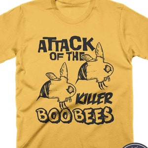 Attack Of The Killer Boo Bees T-Shirt, Funny Halloween Shirts, Mens, Womens Kids Spooky Gifts image 1