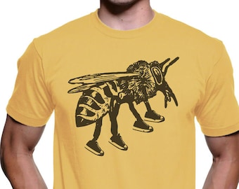 Running Bee T Shirt Jogger Marathon Unisex T Shirt Honey Gifts Nature T Shirt Funny Mens T Shirt Womens Graphic Tees Kids tshirt Men tshirt